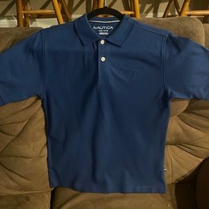 Nautica boys blue polo sz 14/16 L